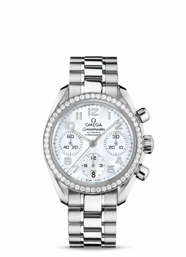 Omega Speedmaster Date 38 Stainless Steel / Diamond / MOP / Bracelet 324.15.38.40.05.001 (32415384005001)